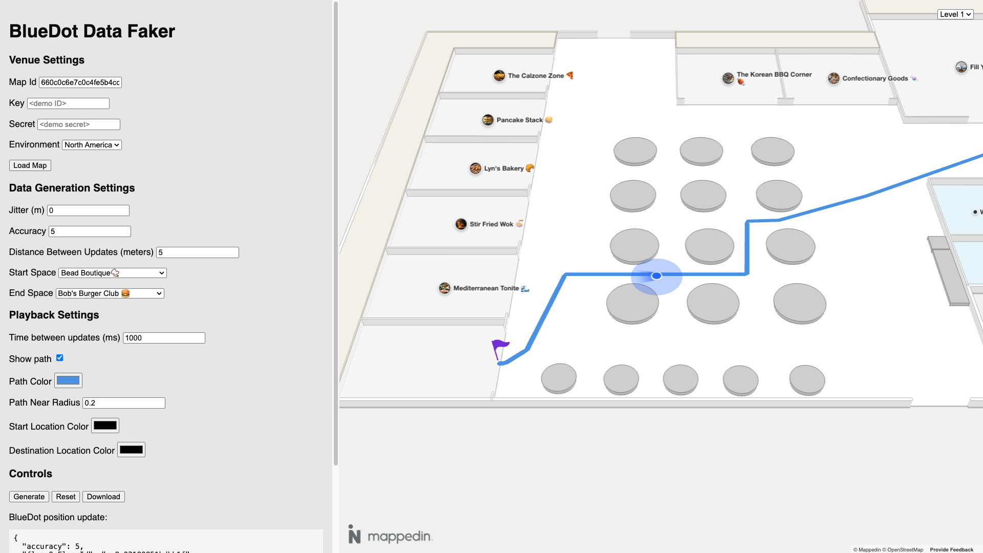 Blue Dot Location Generator