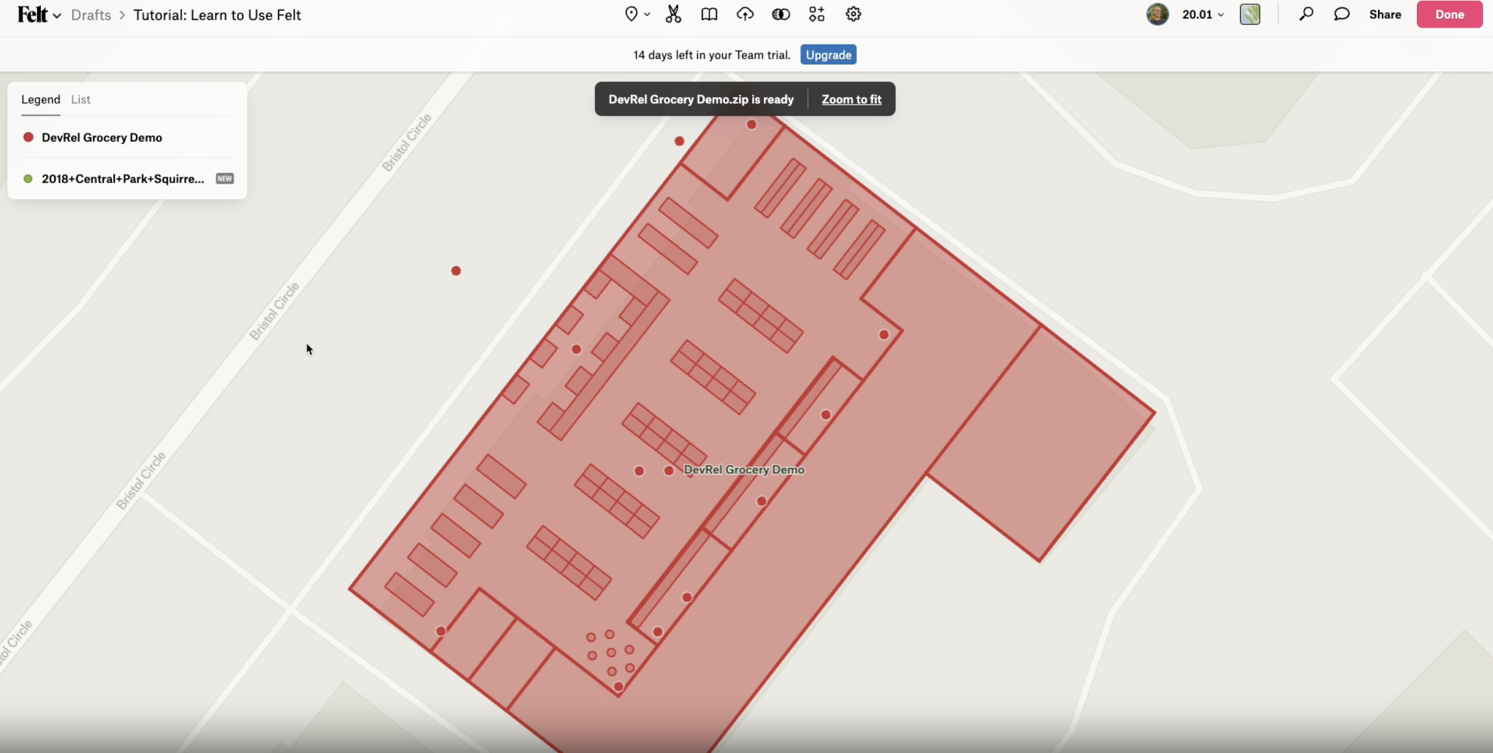 Felt Map with Mappedin Indoor Map