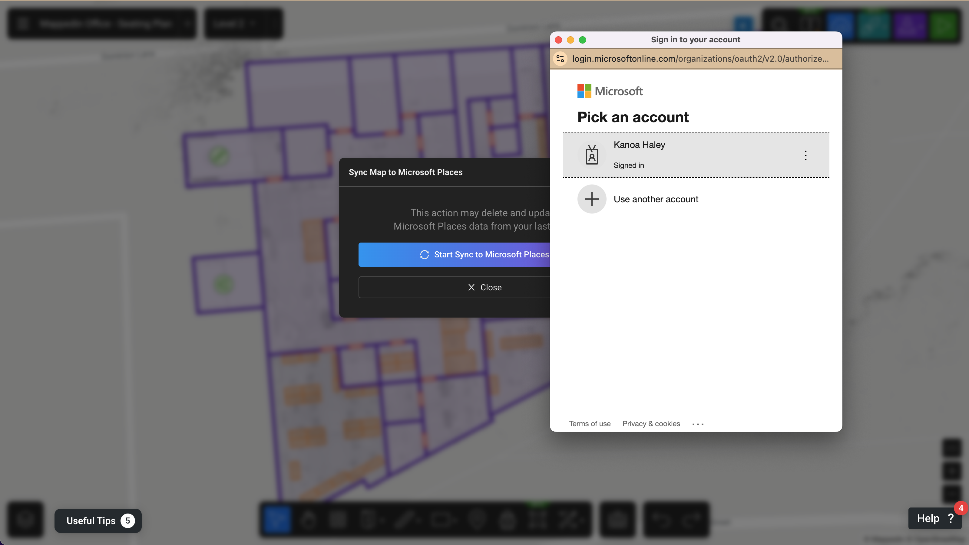 Microsoft sign in dialog screenshot