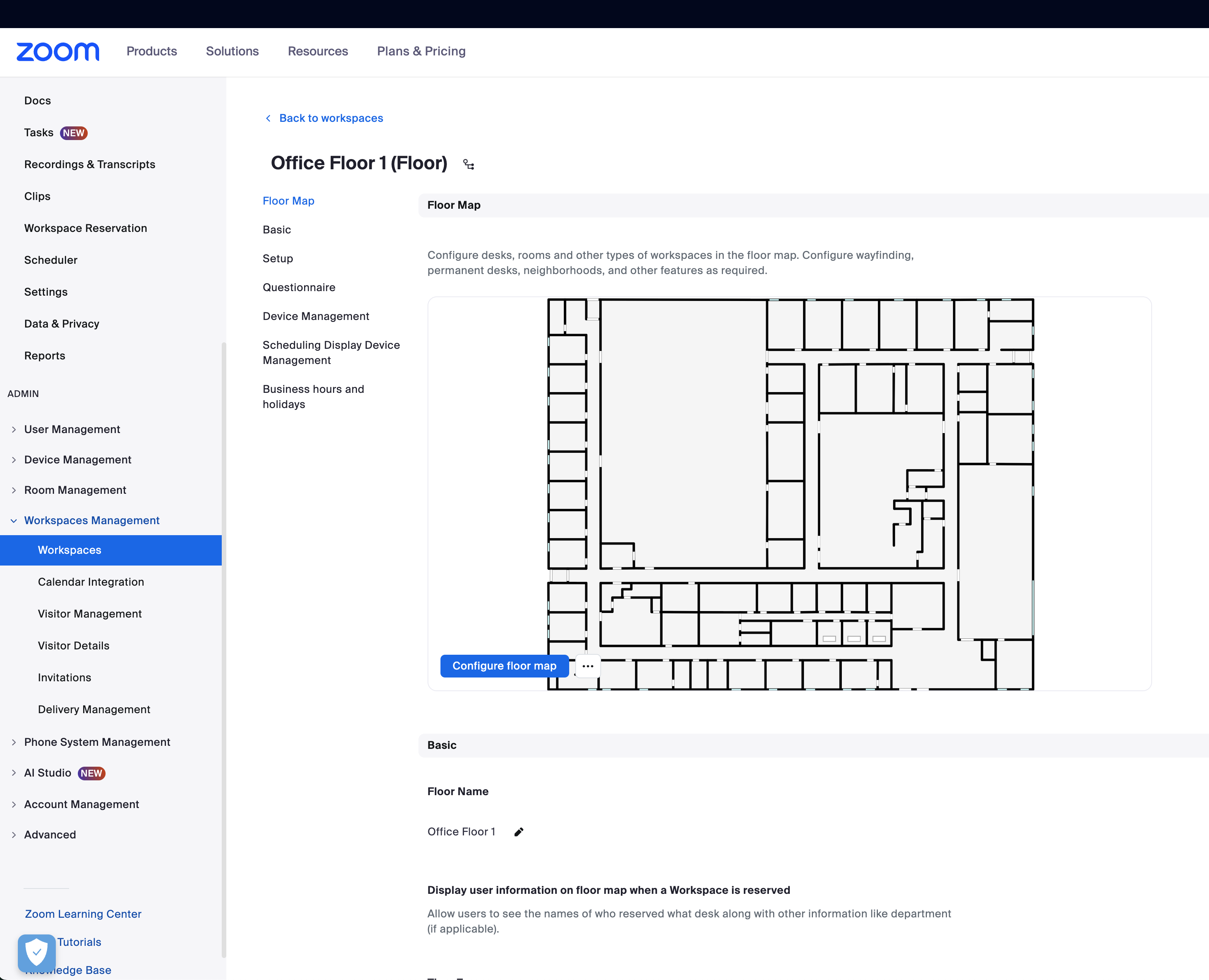 Zoom Management Dashboard